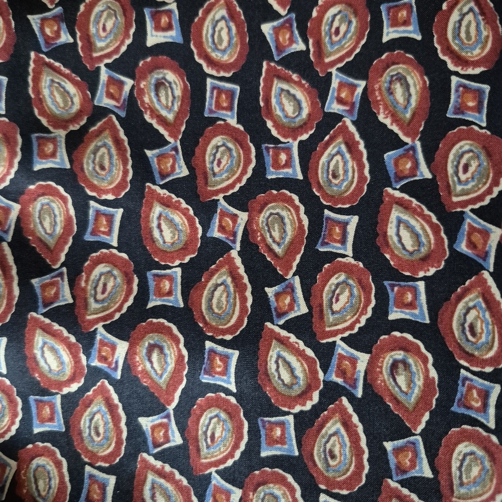 VTG 90s Chiamare Silk Paisley Print Vest Mens M Button Front Adjustable Tie Back - Picture 5 of 7